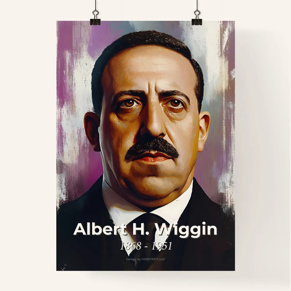 Portrait of Albert H. Wiggin Poster