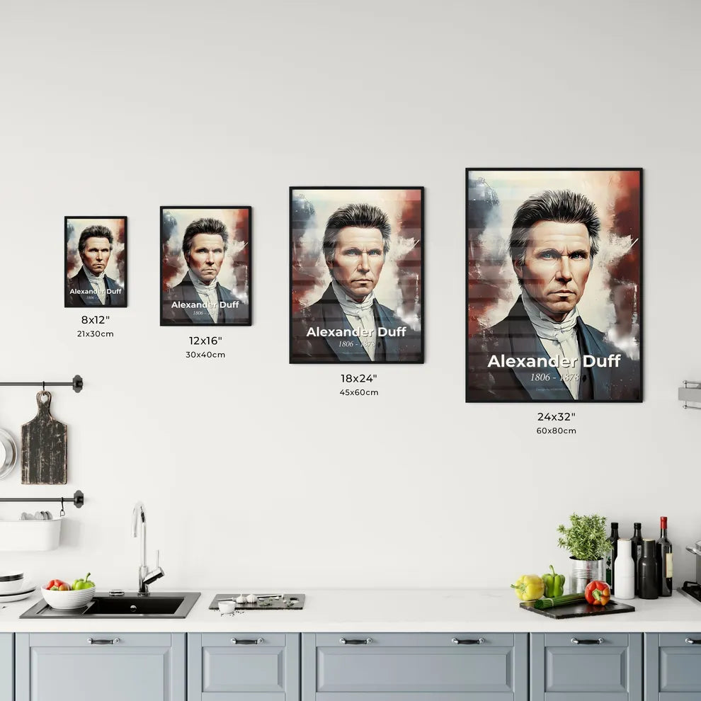 Portrait of Alexander Duff Size Chart