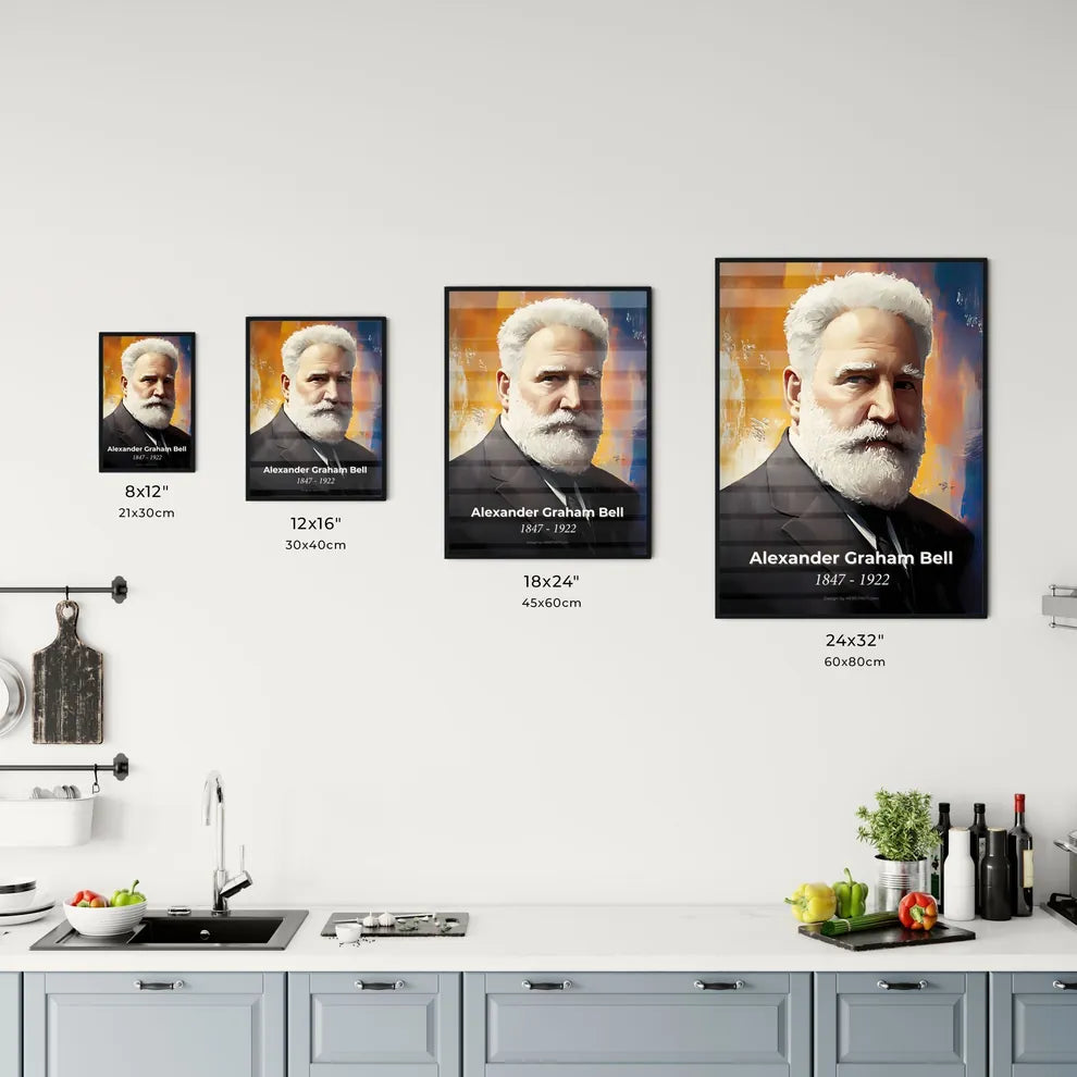 Portrait of Alexander Graham Bell Size Chart