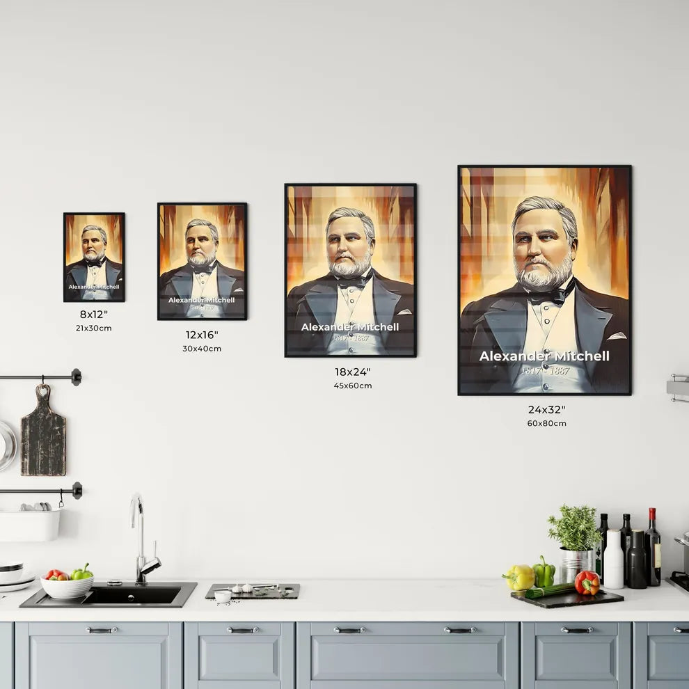 Portrait of Alexander Mitchell Size Chart