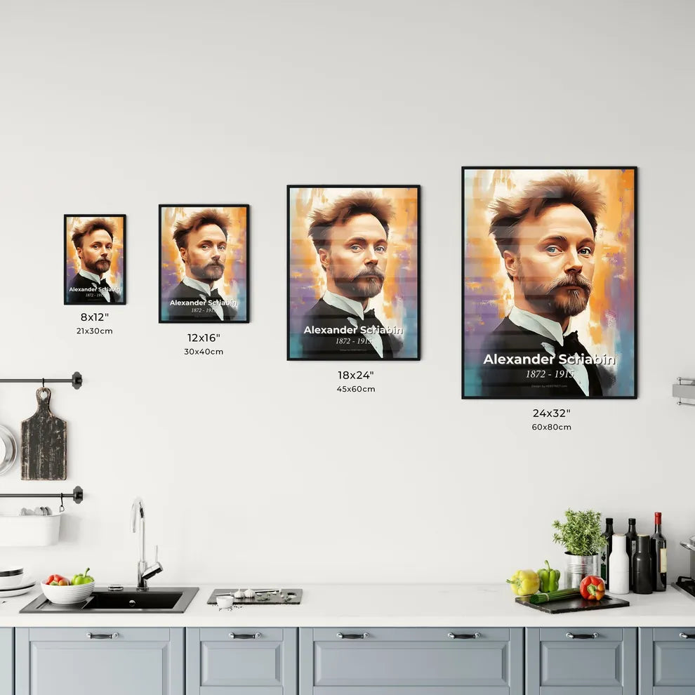 Portrait of Alexander Scriabin Size Chart