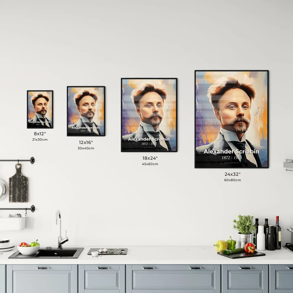 Portrait of Alexander Scriabin Size Chart