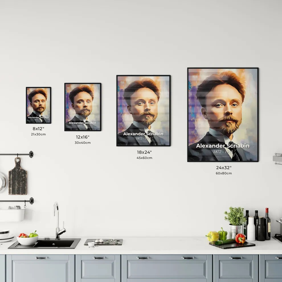 Portrait of Alexander Scriabin Size Chart