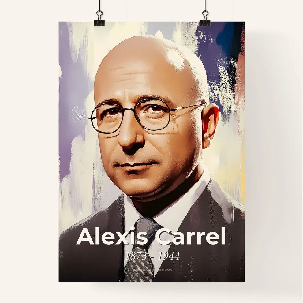 Portrait of Alexis Carrel Poster