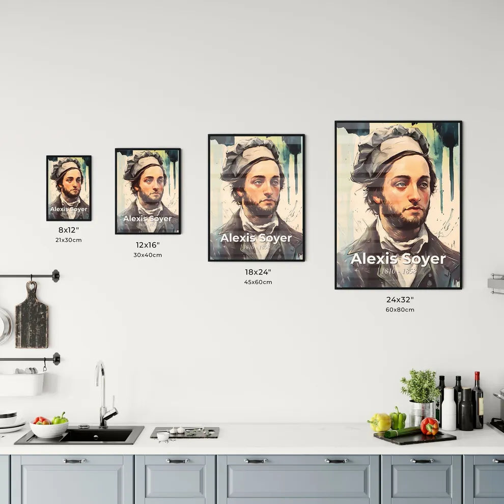 Portrait of Alexis Soyer Size Chart