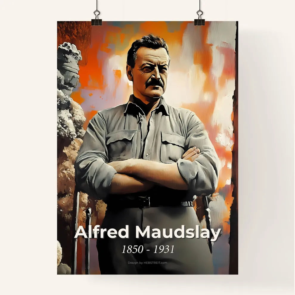 Portrait of Alfred Maudslay Poster
