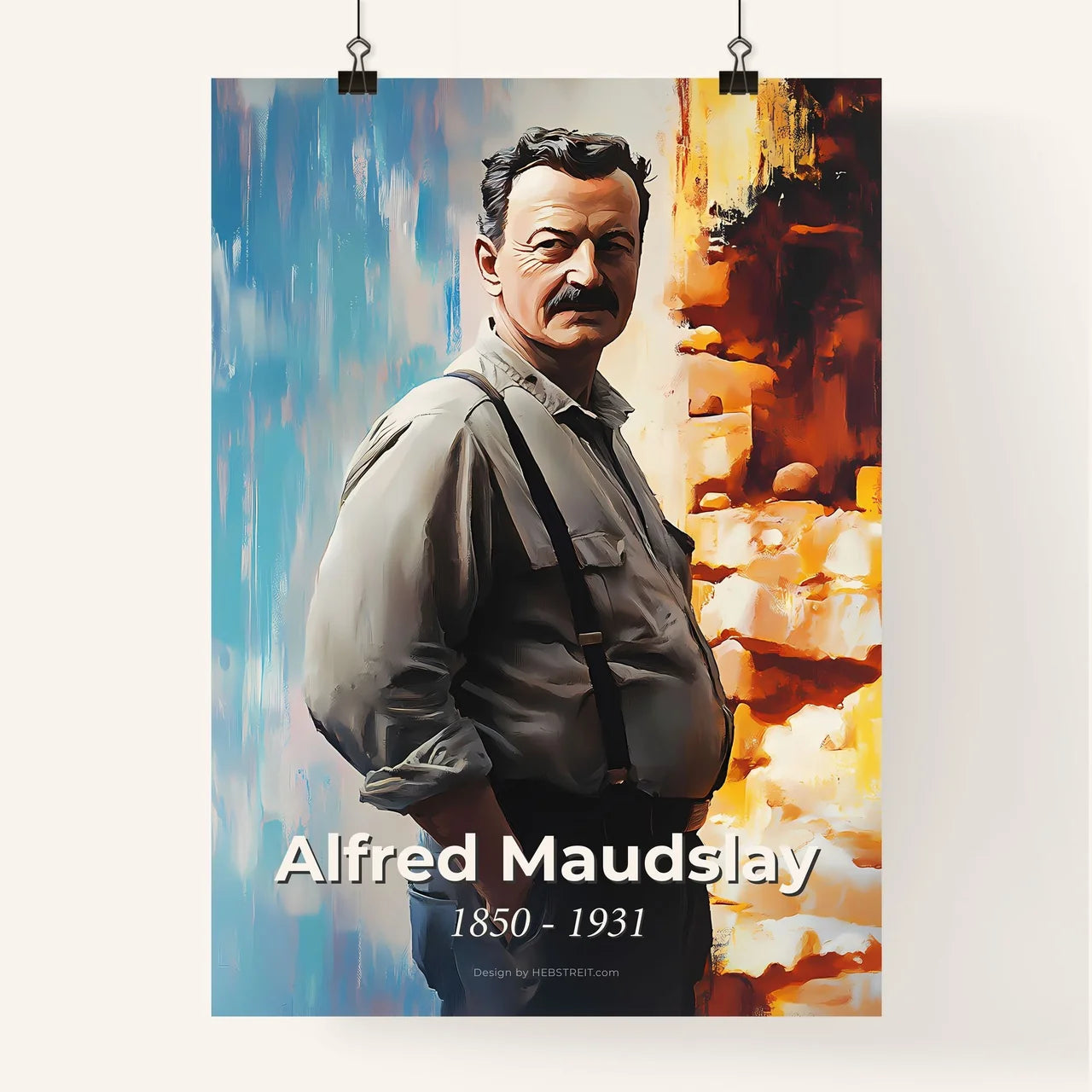 Portrait of Alfred Maudslay Poster
