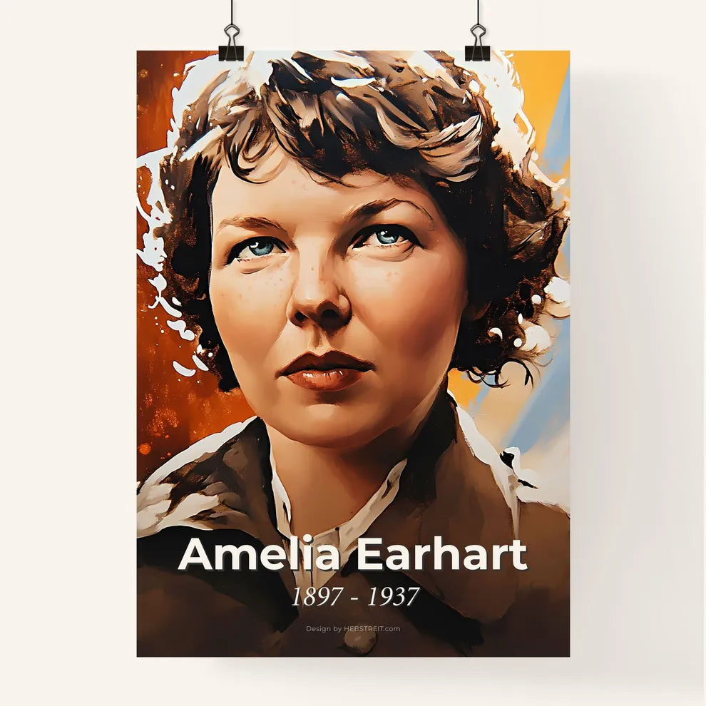 Portrait of Amelia Earhart Poster