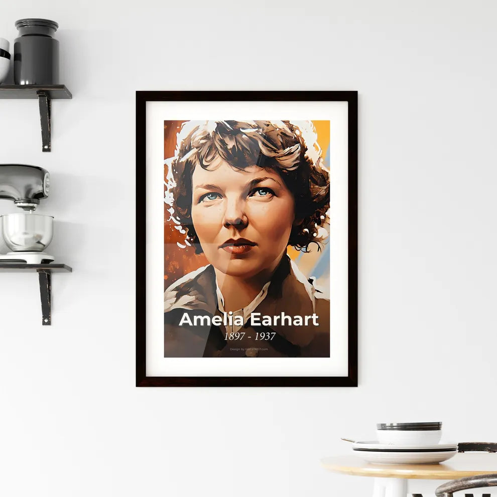 Portrait of Amelia Earhart Framed Print