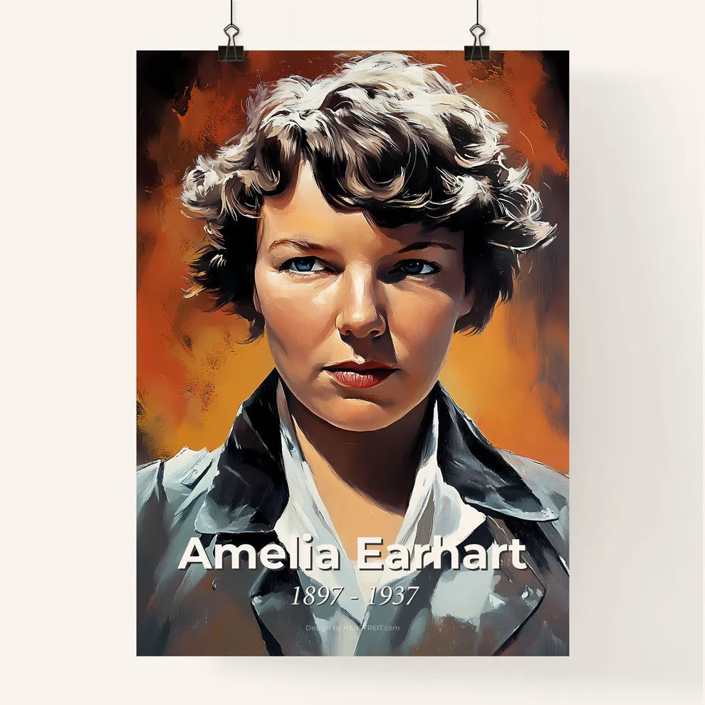 Portrait of Amelia Earhart Poster