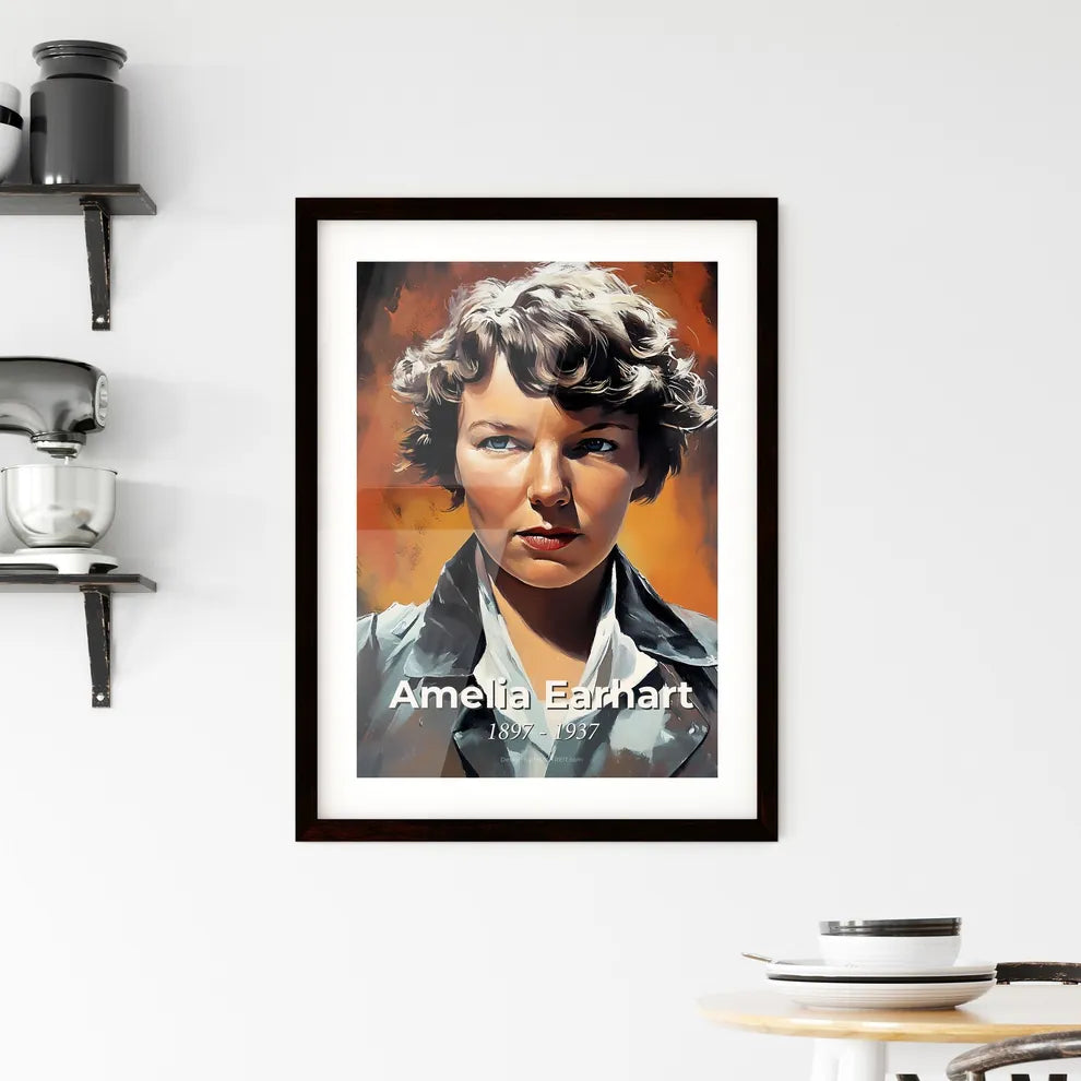 Portrait of Amelia Earhart Framed Print