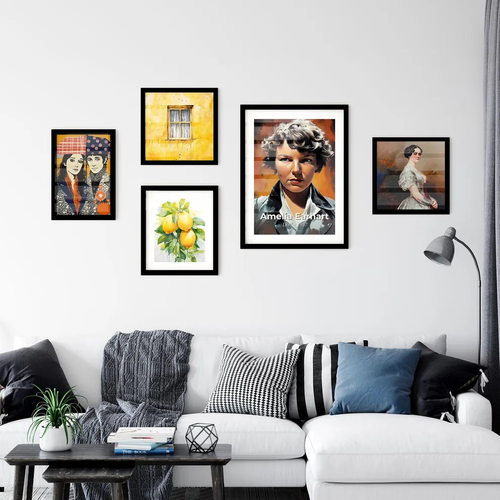Portrait of Amelia Earhart Wall Art