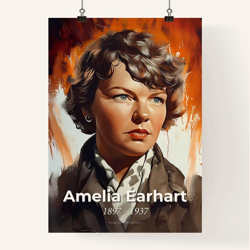 Portrait of Amelia Earhart Poster