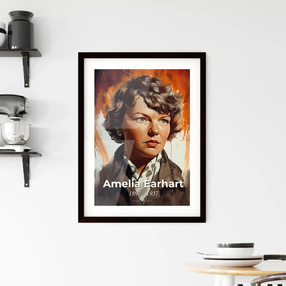 Portrait of Amelia Earhart Framed Print