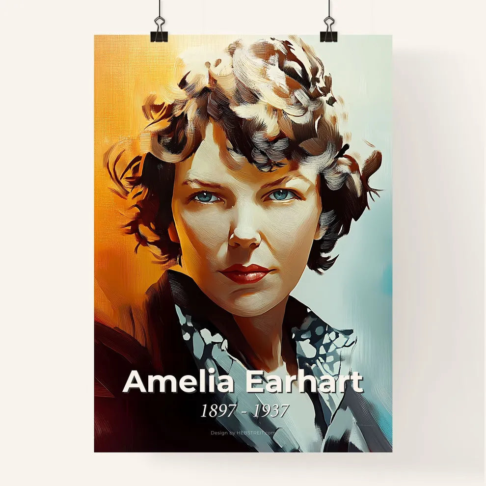Portrait of Amelia Earhart Poster