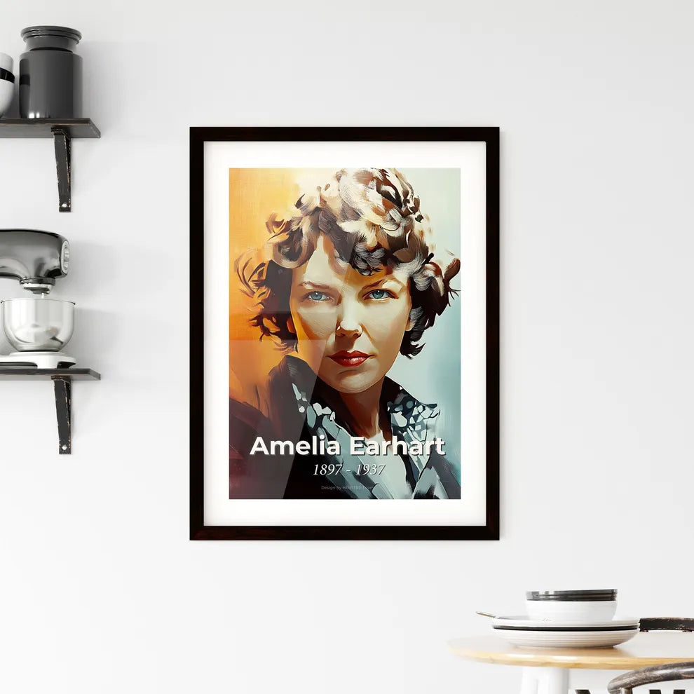 Portrait of Amelia Earhart Framed Print
