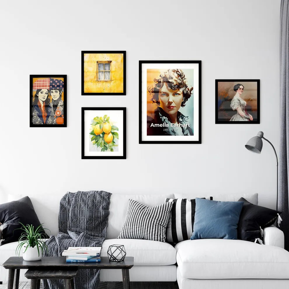 Portrait of Amelia Earhart Wall Art