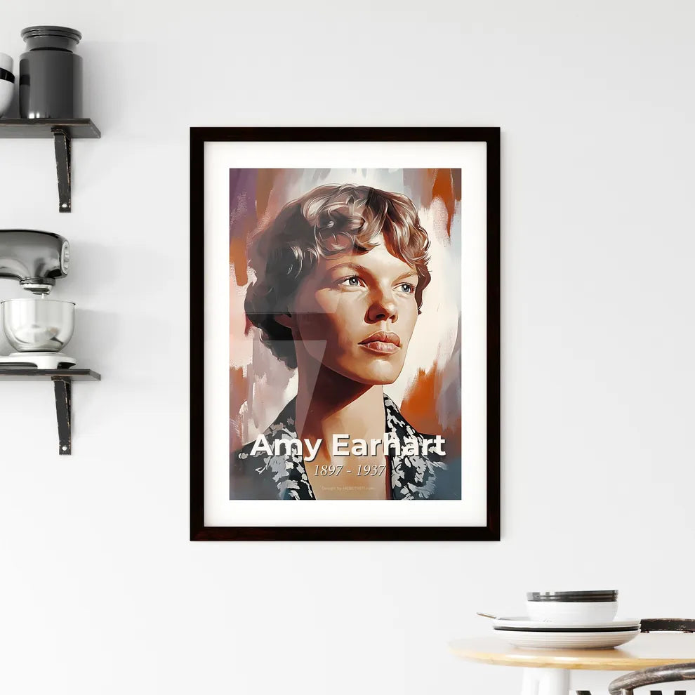 Portrait of Amy Earhart Framed Print