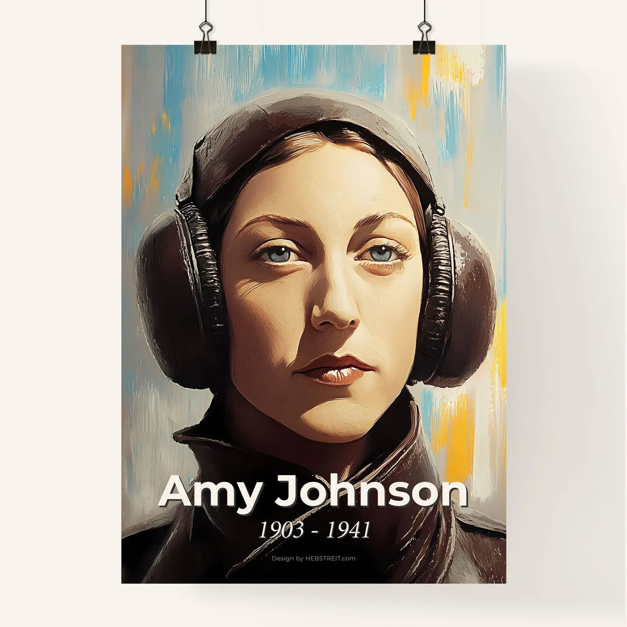 Portrait of Amy Johnson Poster