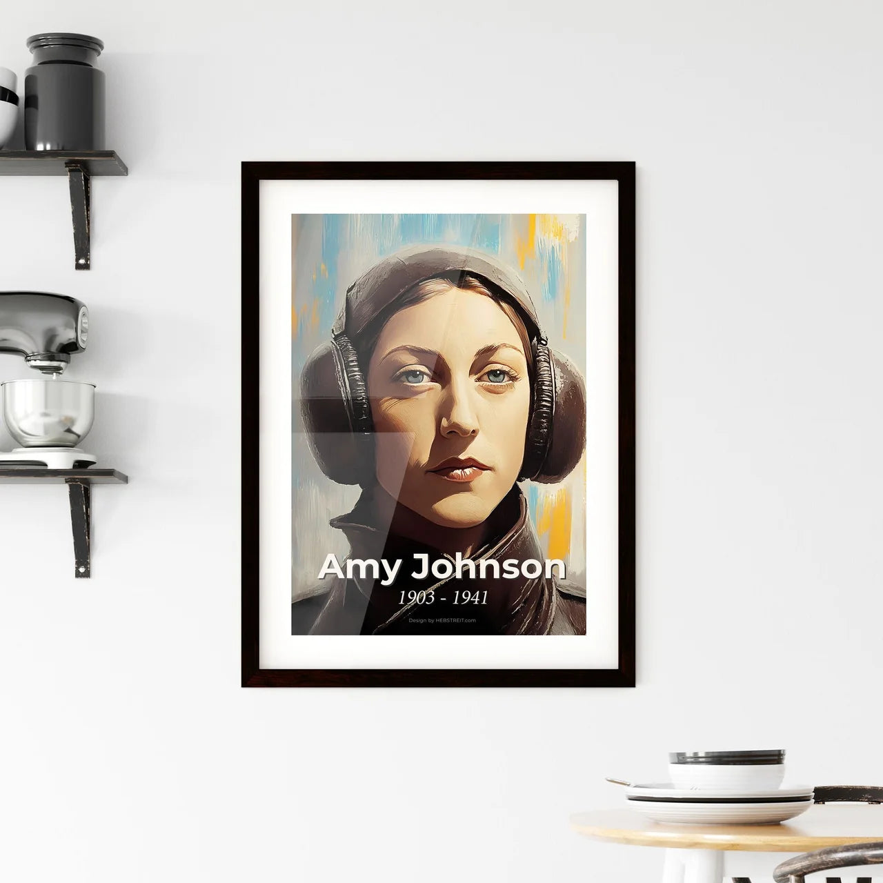 Portrait of Amy Johnson Framed Print