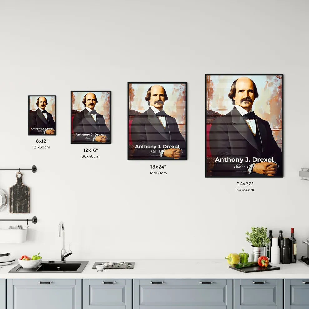 Portrait of Anthony J. Drexel Size Chart
