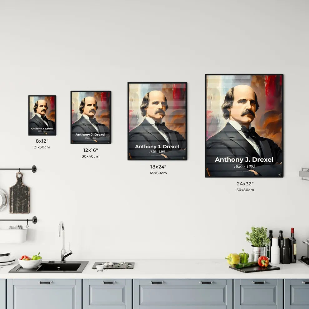 Portrait of Anthony J. Drexel Size Chart