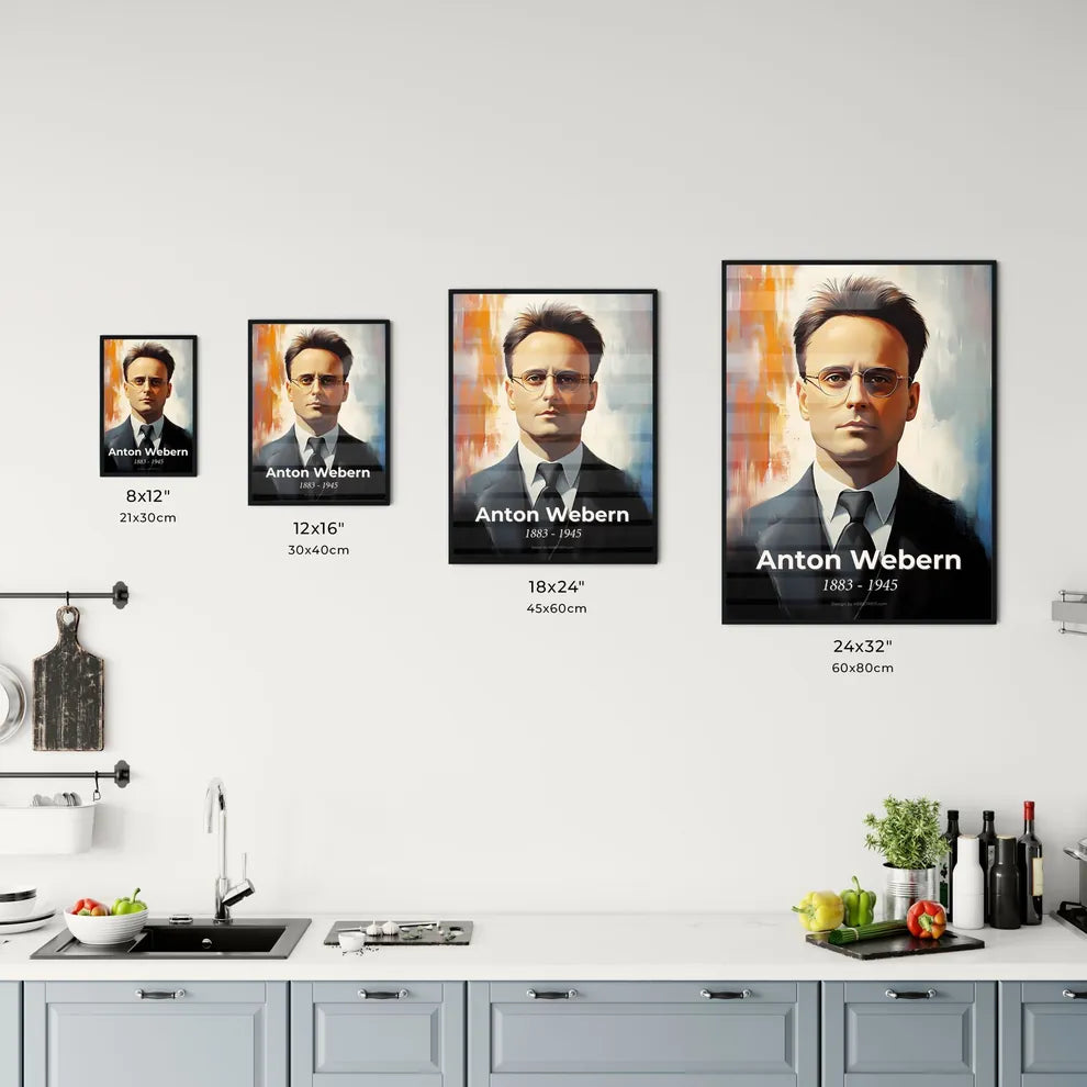 Portrait of Anton Webern Size Chart