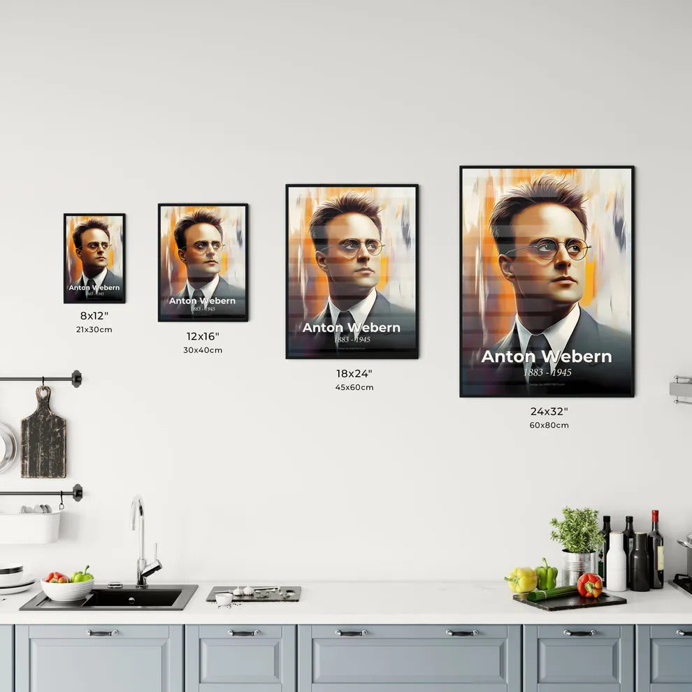 Portrait of Anton Webern Size Chart