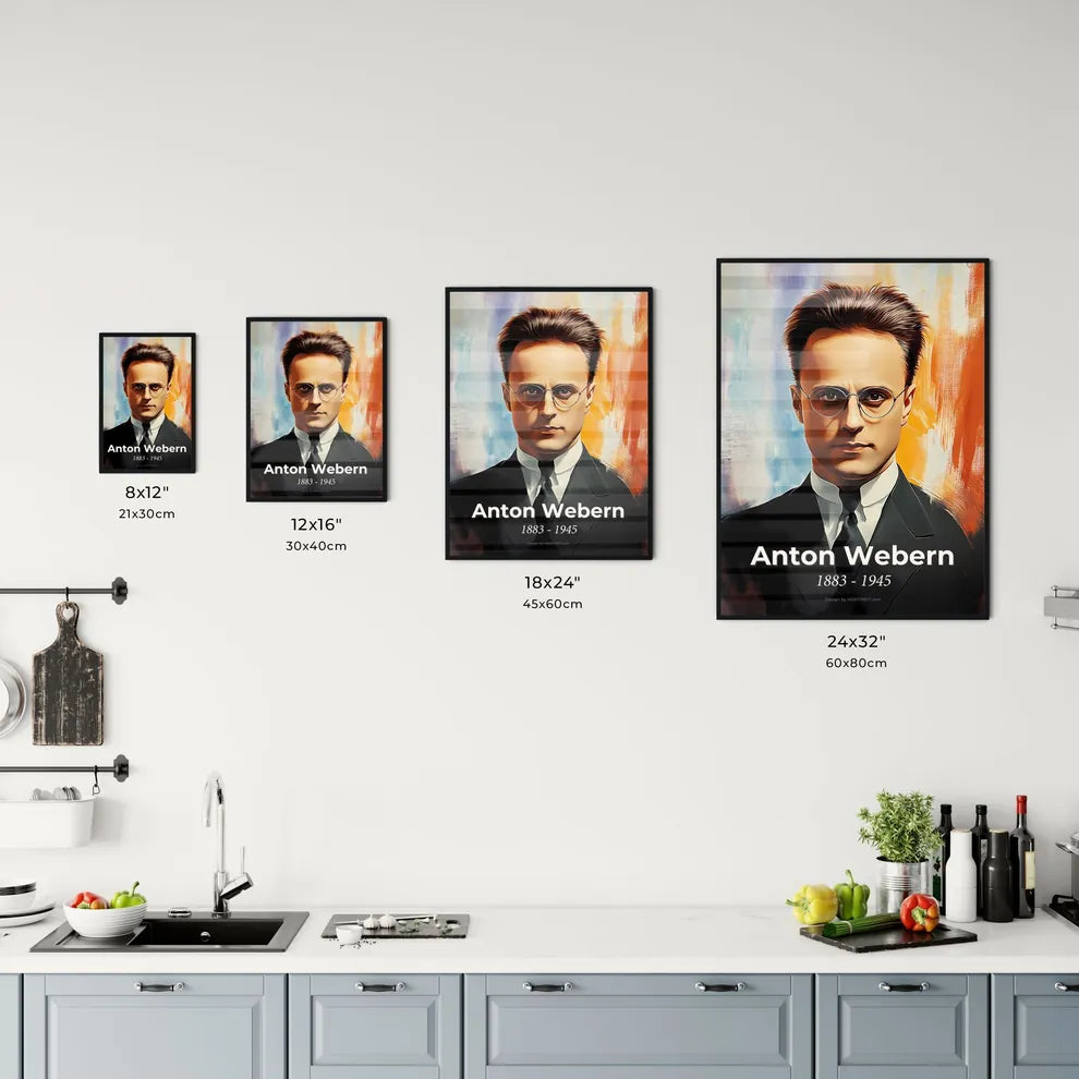 Portrait of Anton Webern Size Chart
