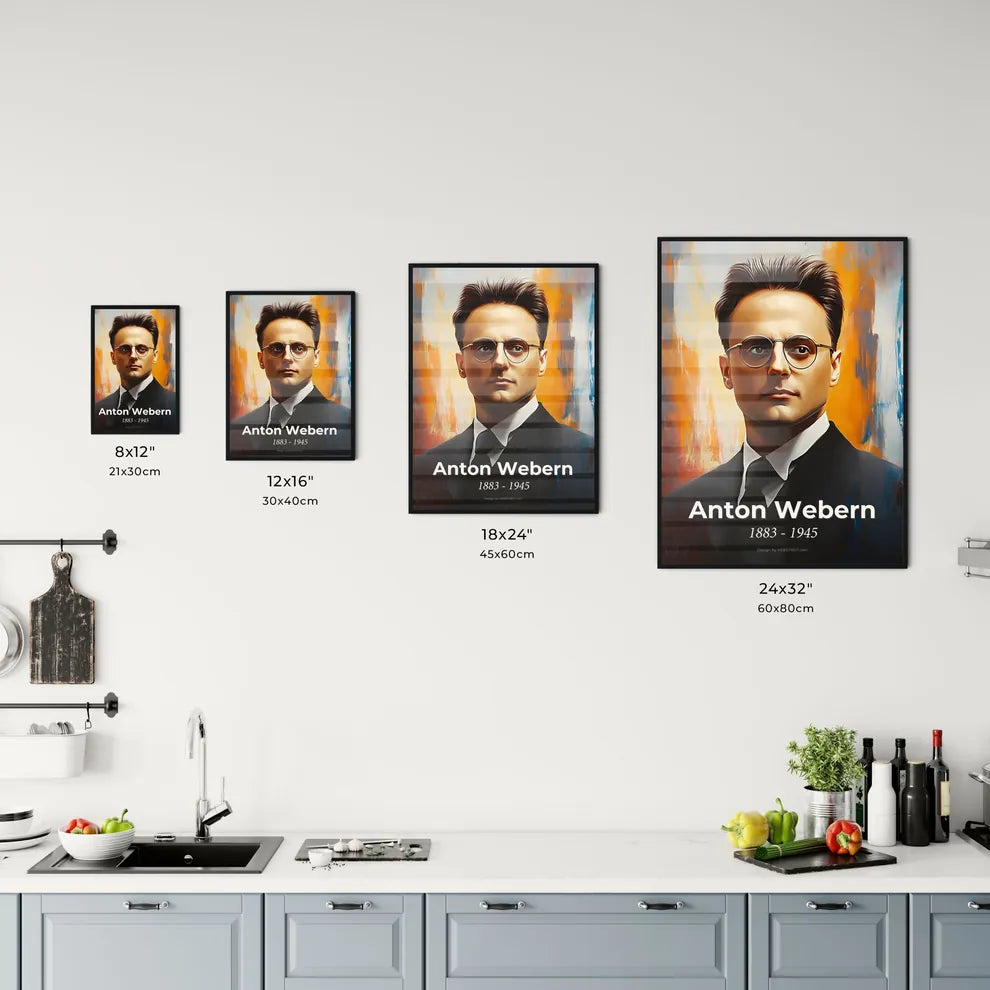 Portrait of Anton Webern Size Chart