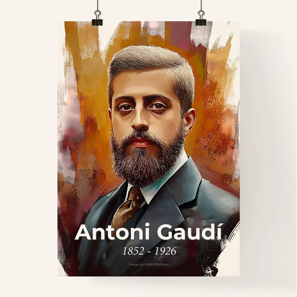 Portrait of Antoni Gaudí Poster