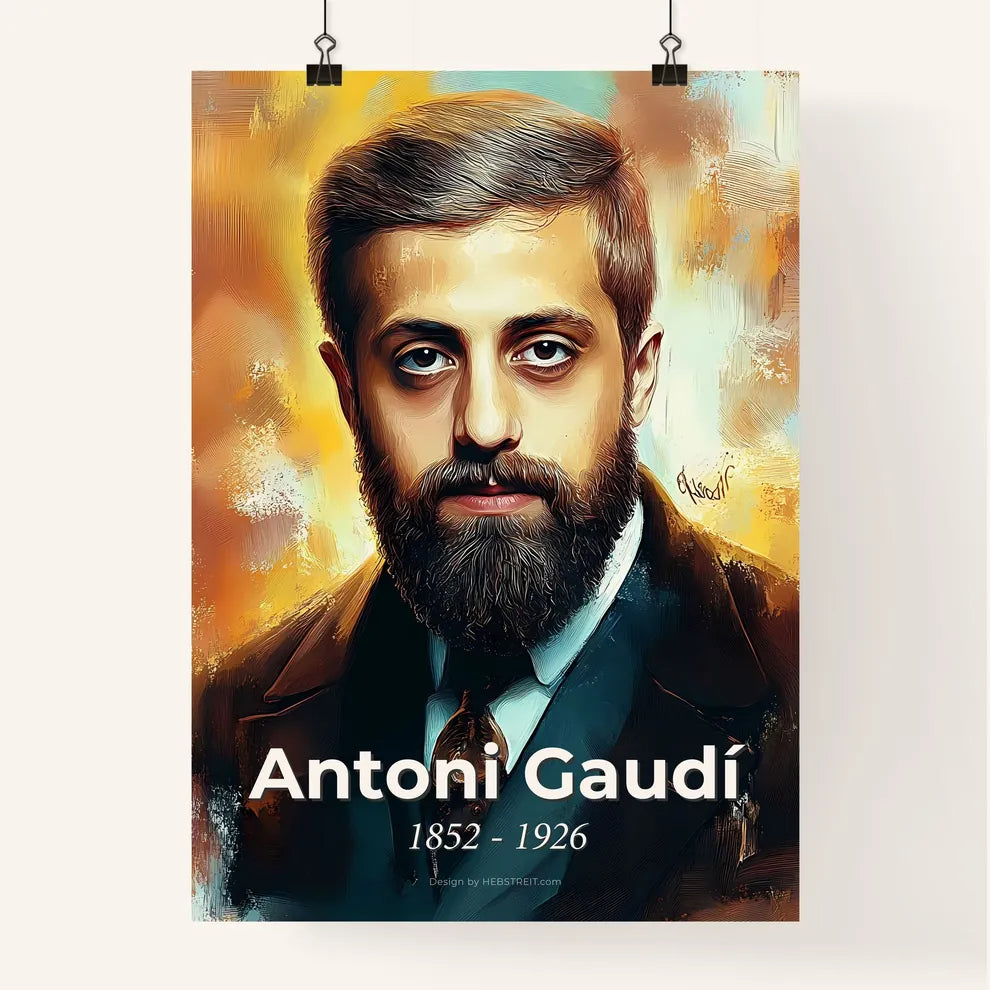 Portrait of Antoni Gaudí Poster