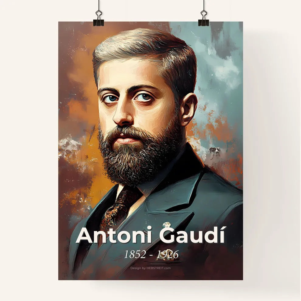 Portrait of Antoni Gaudí Poster