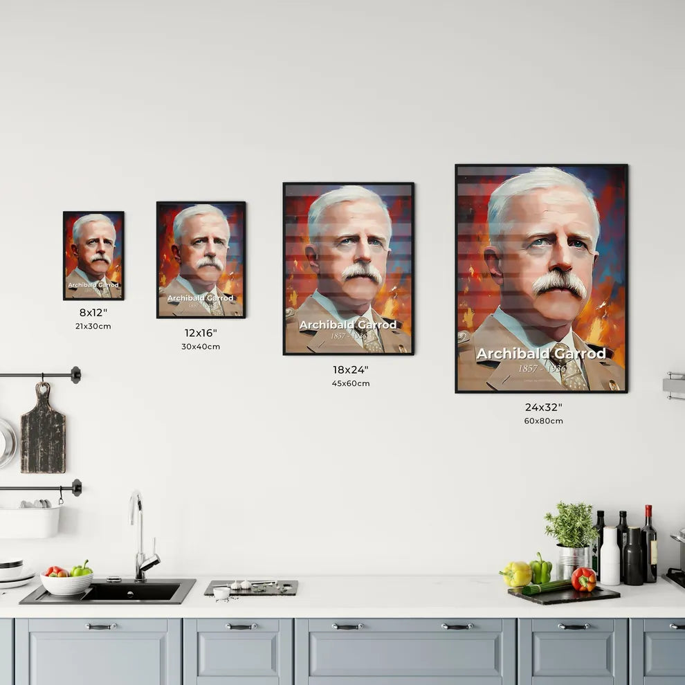 Portrait of Archibald Garrod Size Chart