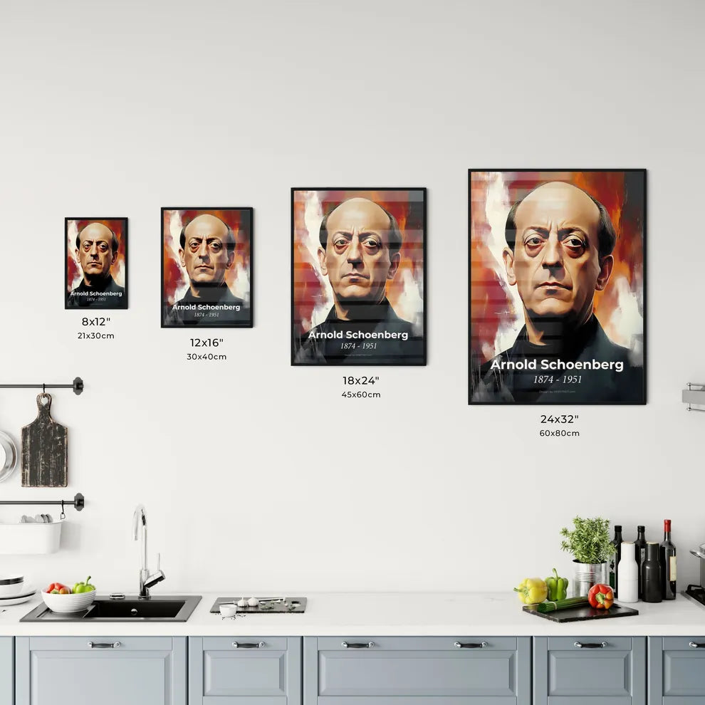 Portrait of Arnold Schoenberg Size Chart