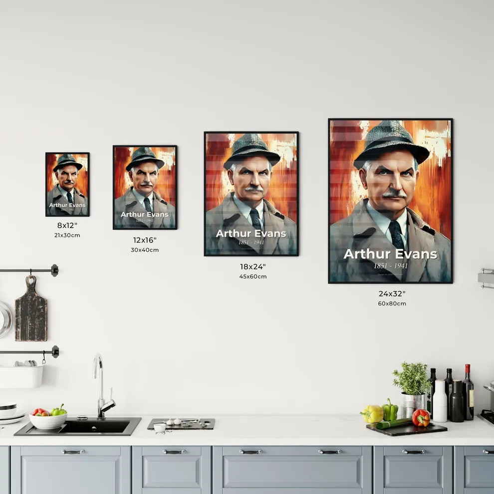 Portrait of Arthur Evans Size Chart