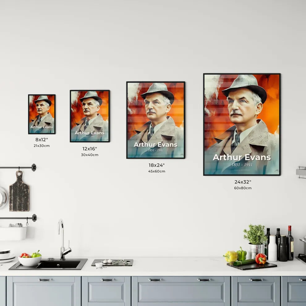 Portrait of Arthur Evans Size Chart