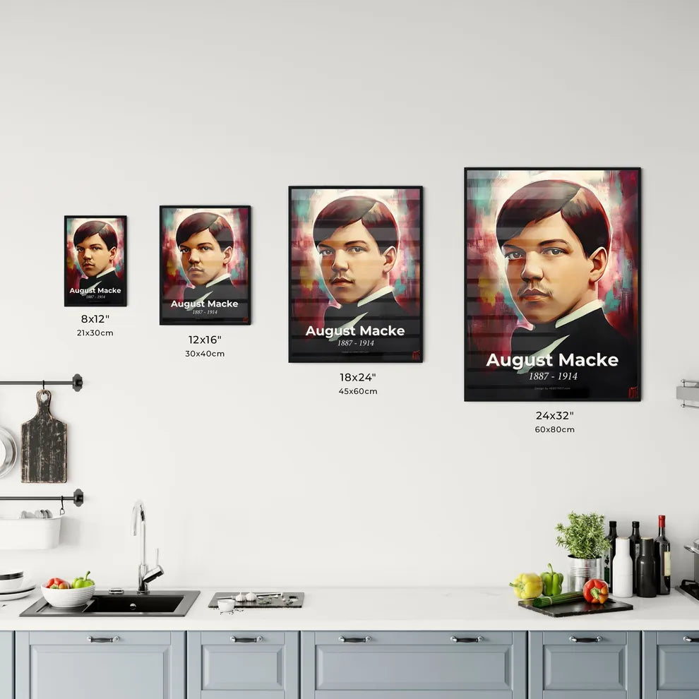 Portrait of August Macke Size Chart