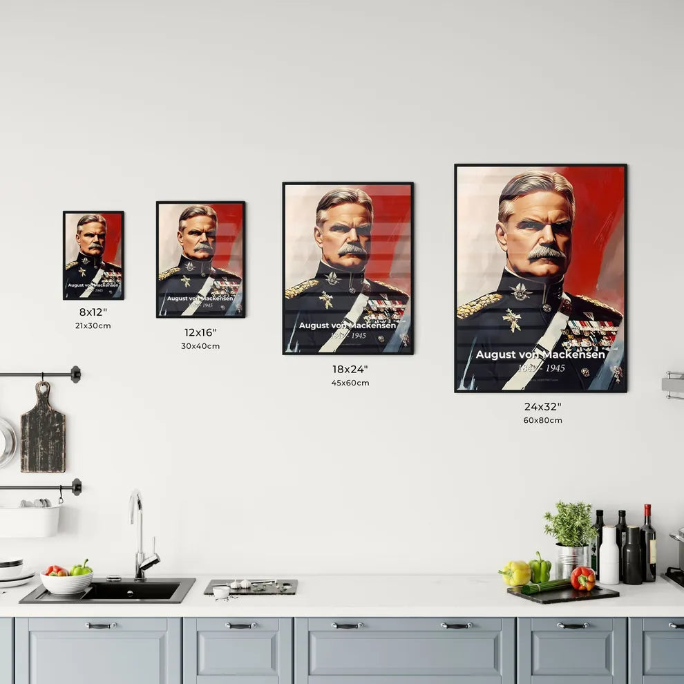 Portrait of August von Mackensen Size Chart