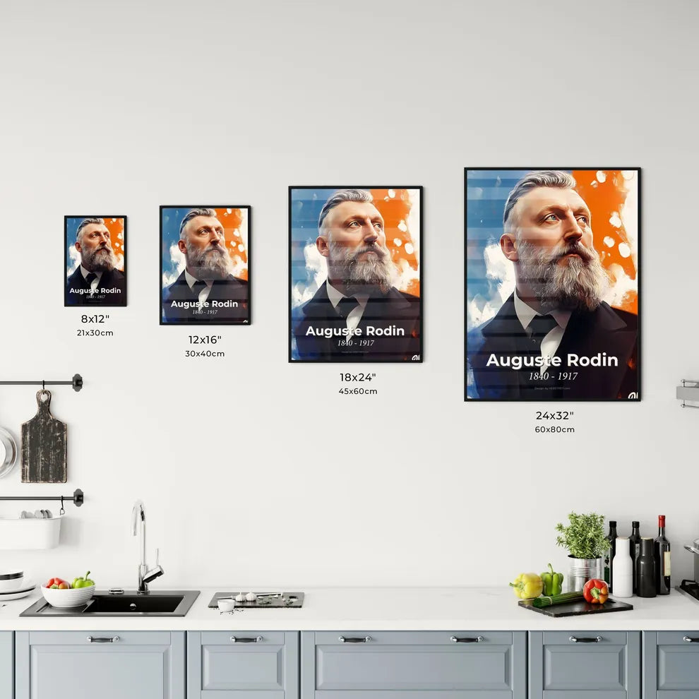 Portrait of Auguste Rodin Size Chart