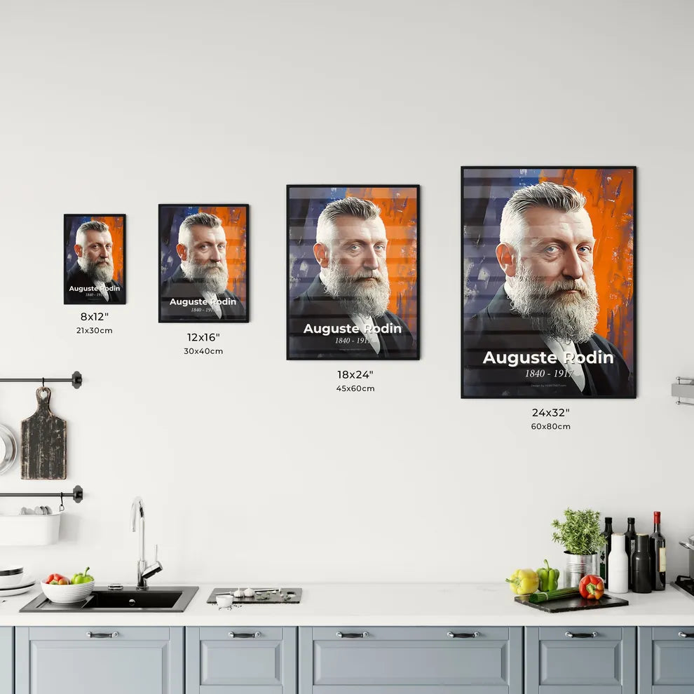 Portrait of Auguste Rodin Size Chart