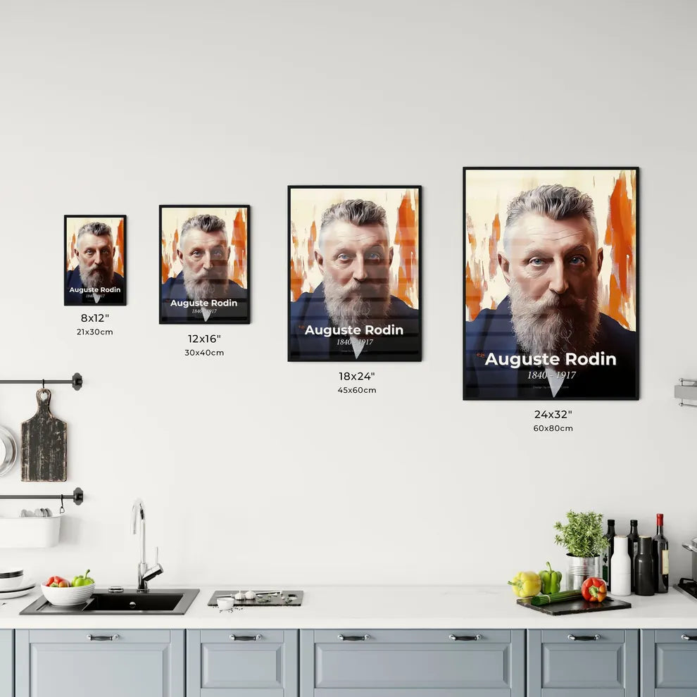 Portrait of Auguste Rodin Size Chart