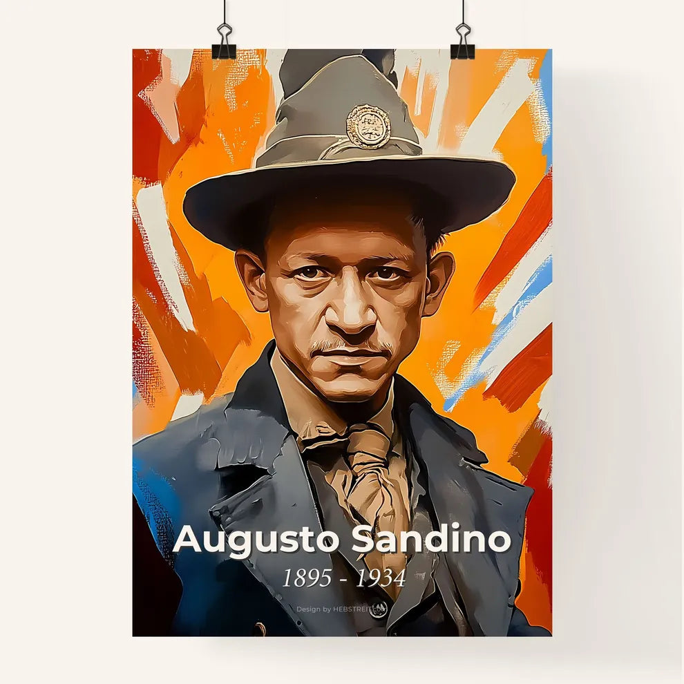 Portrait of Augusto Sandino Poster
