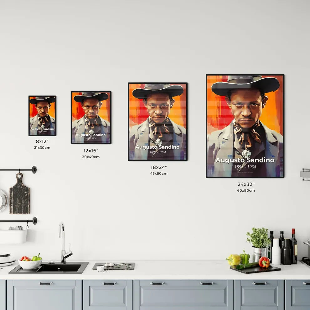 Portrait of Augusto Sandino Size Chart