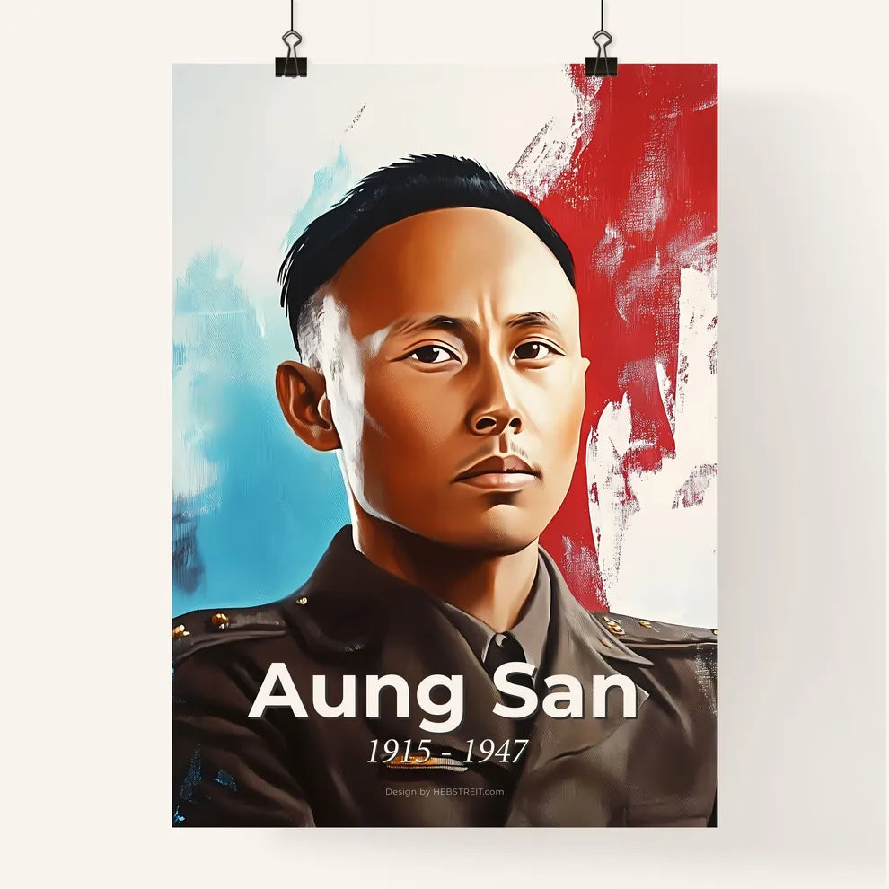 Portrait of Aung San Poster