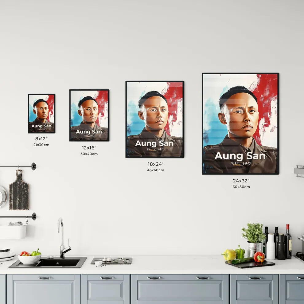 Portrait of Aung San Size Chart