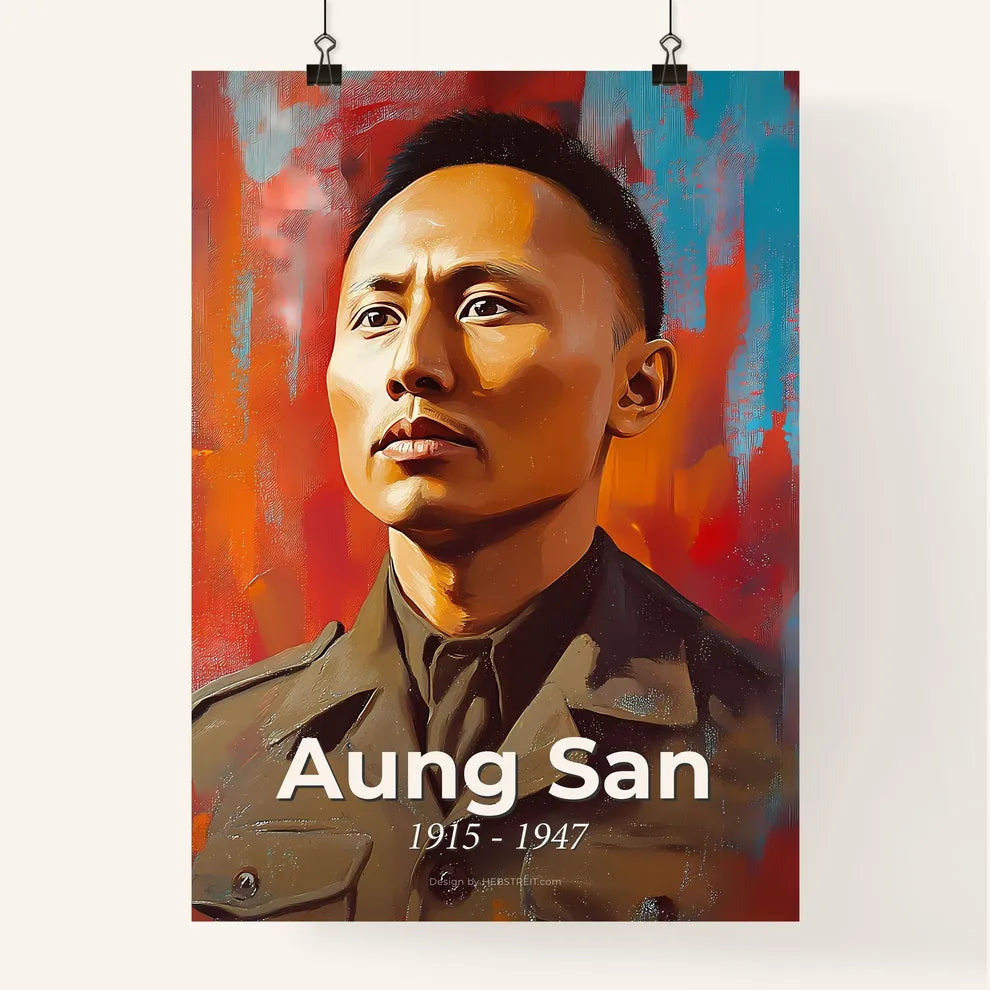 Portrait of Aung San Poster