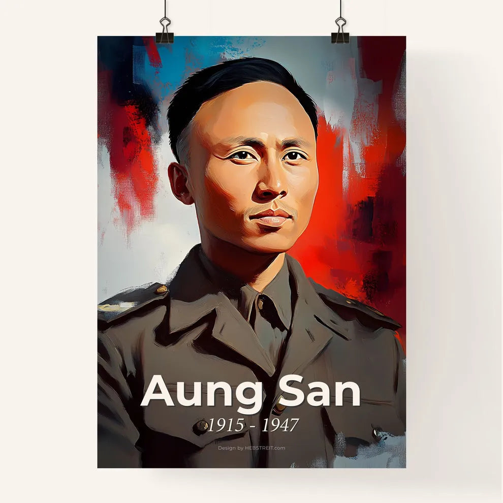 Portrait of Aung San Poster