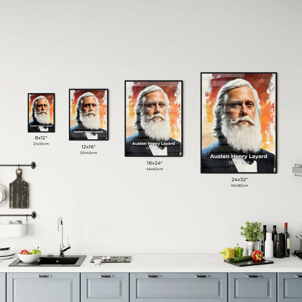 Portrait of Austen Henry Layard Size Chart