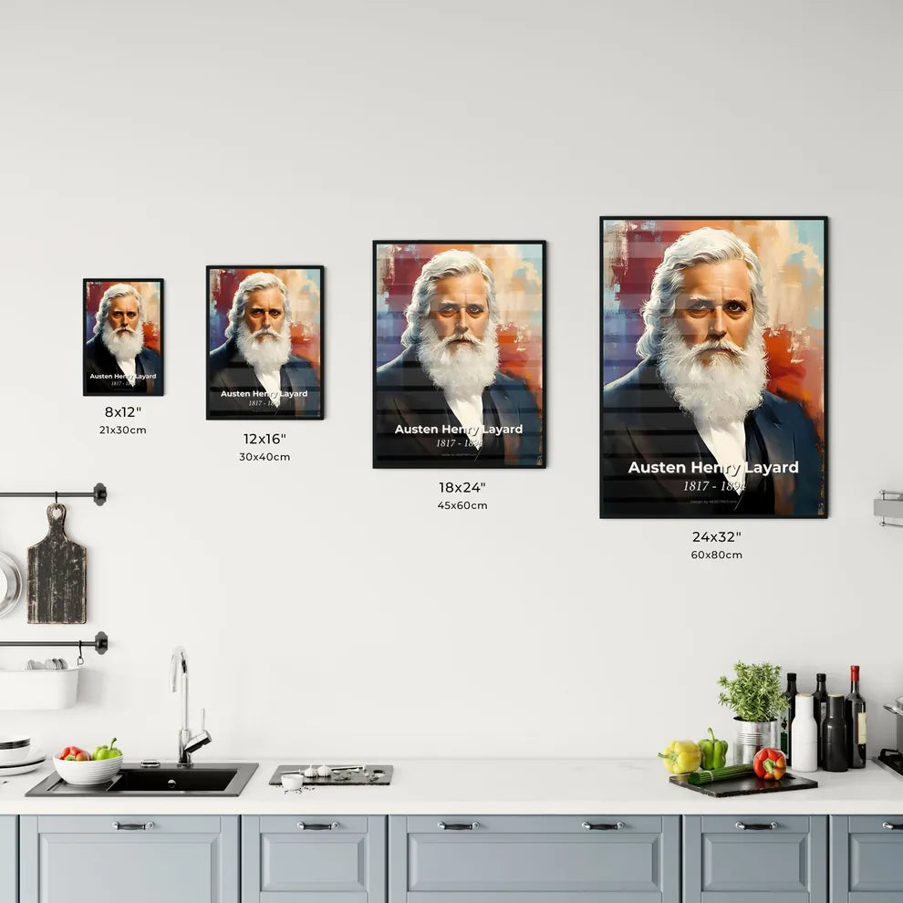 Portrait of Austen Henry Layard Size Chart